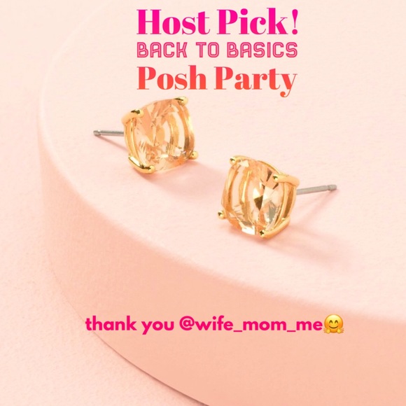 :: Stella & Dot Pink Luxe Studs - Picture 3 of 5